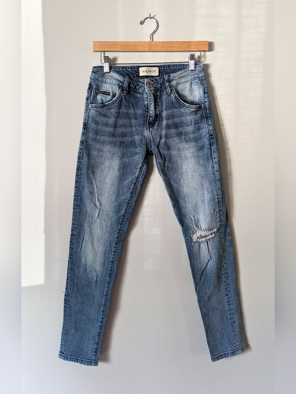 Emporio Armani Distressed Skinny Jeans